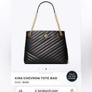 Tory Burch kira chevron tote bag